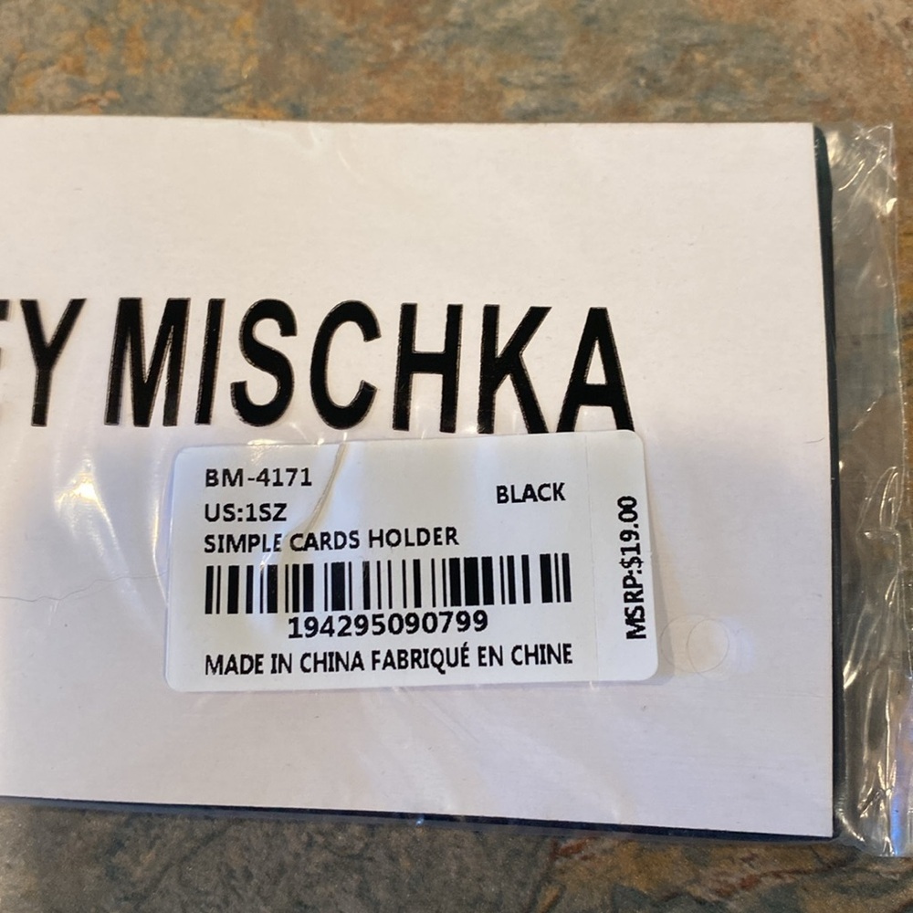 Badgley Mischka Black Card Sleeve NIP - Picture 5 of 5